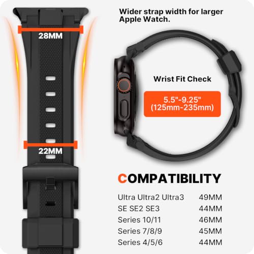 Image of Fullmosa Soft TPU Strap for Apple Watch 49 (Ultra 3 /2 /1) 46 45 44mm