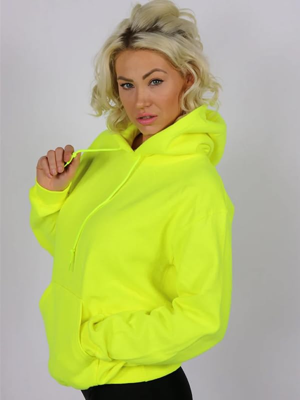 Image of SXV STYLE Hooded Pullover Solid Plain Unisex Cotton Oversized Baggy Sweatshirt Hoodie