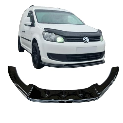 COMPATIBLE WITH VW CADDY MK3 [2010-2014] Front Lower Bumper Lip Gloss Black ABS Splitter with Fitting Kit