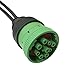 J1939 9 Pin to OBD2 Cable Male to Female Extension Cable with Jam Nut Receptacle Type2 Green Interface Truck Y-Cable Adapter OBDII Y Splitter Truck GPS 16Pin Male to Female SAE J1939 (Green - Type2)