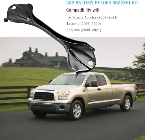 Battery Bracket Hold Down Kit Compatible with Toyota Tundra 2007-2021 for Tacoma 2005-2020 for Sequoia 2008-2021 — view 2
