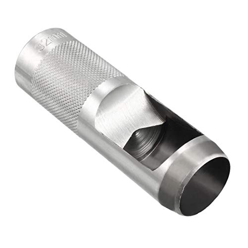 uxcell Round Steel Leather Craft Hollow Hole Punch 32mm for Leather Belt Watch Band Gasket