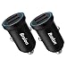 USB Car Charger, Bralon 2-Pack Zinc Alloy 4.8A Dual Port Rapid Car Charger Adapter Flush Compatible iPhone Xs(max)/Xr/X/8/7/6s, iPad Air 2/Mini 3,Note9/Galaxy S9/S8/S7,HTC,LG and More