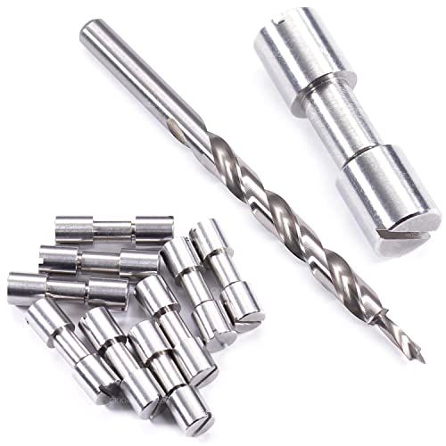 Corby Bolt Fasteners (10 Pack) with Step Drill for DIY Handles &amp; Knife Handle Repair - USA Size (0.312 x 0.213 x 1.0 Inch) - (Stainless Steel) - for Full Tang Knives