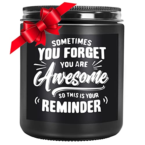 Lavender Scented Candles - Sometimes You Forget You’re Awesome So This Is Your Reminder - Mothers Day Gifts, Inspirational Gifts Relaxing Birthday Gifts For Mom, Girlfriend, Sister, Employee #TOP10
