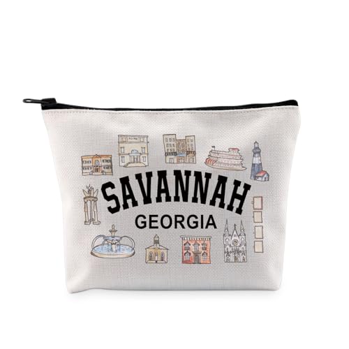 G2TUP Savannah Georgia Lover Gift Makeup Bag Travel Cosmetic Case