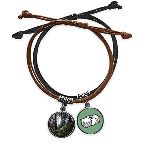 Pulsera verde bosque de cuero ideal para paseos por la naturaleza