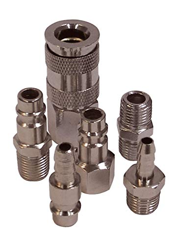 FERM Air Accessory Set 6 pc. for compressors and air Tools, Black, Piccolo - Image 2