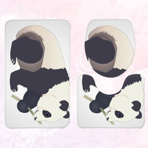 Alfombrillas de baño SHINEOFI con tapa de inodoro de panda 6
