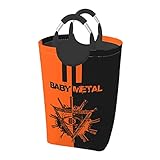 BABYMETAL ベビーメタル 大容量 洗濯かご ランドリーバスケット 50L ランドリー収納 ランドリーボックス 洗濯ボックス 収納ボックス 洗濯物入れ 雑貨収納 持ち手付き 折りたたみ 雑貨