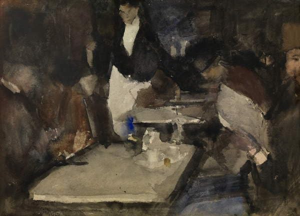 Affiche Toile Restaurant mille Colonnes Isaac Israels pour decoration salon chaleureux 60x90cm