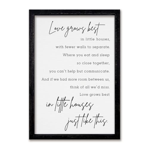 comurdyo Love Grows Best In Iittle Houses Wall Decor 16"×11"