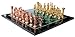 StonKraft Collectible Black Marble and Malachite Stone Chess Board Set + Brass Roman Chess Pieces Pawns - Decorative Stone Chess - Home Décor - 15