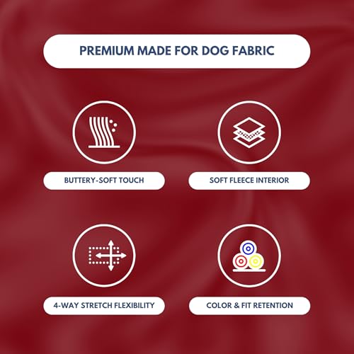 Image of Spark Paws Dog Hoodie - Premium Dog Sweater for Small, Medium, and Large Dogs | Warm Outfits for French Bulldogs, Pitbull, Puppy, Winter Jacket Alternative - Burgundy - L