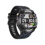 Oreilet Smartwatch, Bussola GPS Impermeabile Oltre 100 modalità Sportive, per Corsa, Camminata, Orologio Sportivo Uomo Donna, Fantastico Regalo Tecnologico, Monitoraggio Fitness (Camo-Nero)