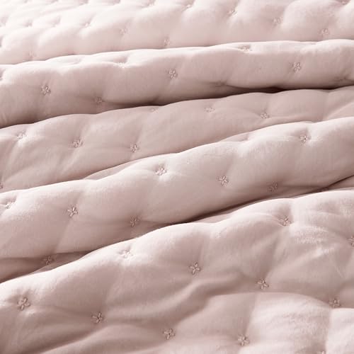 image for WDCOZY Pink Queen Size Quilt Bedding Sets with Pillow Shams, Lightweig