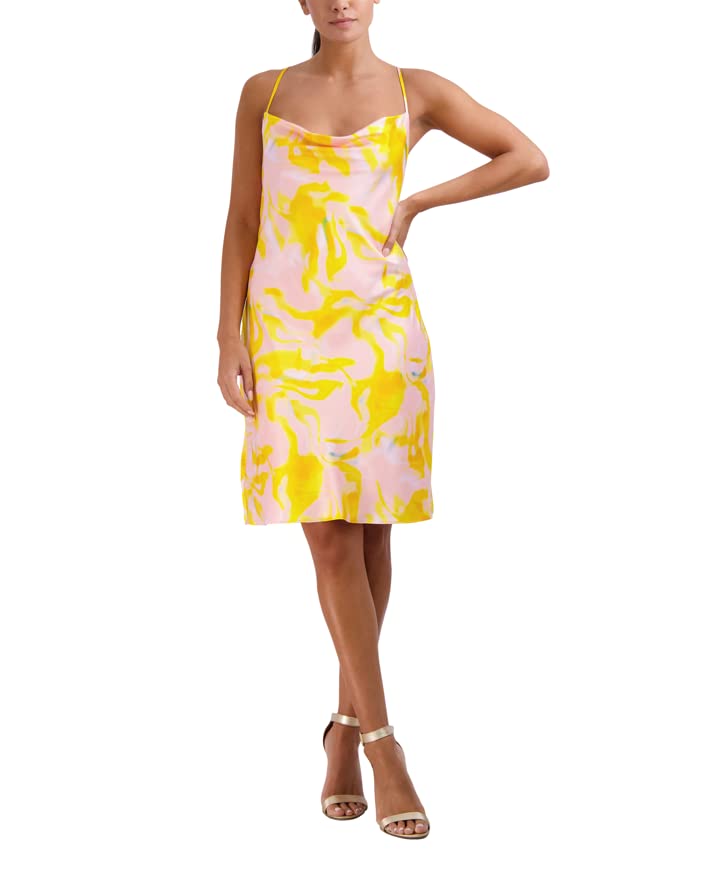 bcbgeneration yellow dress Women's Cowl Neck Spaghetti Strap Mini Dress, Sunset, Large : Clothing, Shoes & Jewelry White Sequin Double Zero Color:Gray Wash New With Tags Bcbgeneration dresswatch