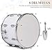 Ktaxon 14 x10 inches Marching Drum, Snare Drums Suitable for Students with Pair of Drumsticks, Key, and Strap (White)