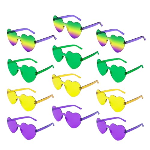 Image of Heart Sunglasses 12 /18 /24 Pcs Heart Shaped Glasses for Women Cute Funny Party Glasses Party Favors Accessories