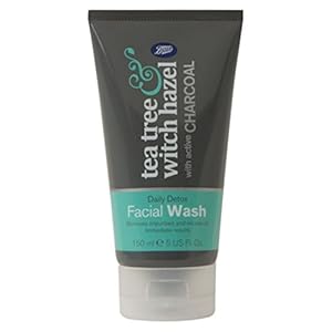 Boots Tea Tree and Witch Hazel Charcoal Facial Face WASH 150ml