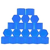 20 Stück Radmutter Felgenabdeckung,MoreChioce Universal 17mm Radschraubenkappe Kappe Auto Rad Reifen Dekor Schutz Auto Mutter Radschraube Cover Radmutter Abdeckungen,Blau