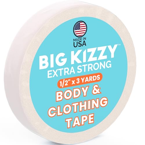 Big Kizzy Extra Strong Body and Clothing Tape Roll (1/2 x 3 yds)
