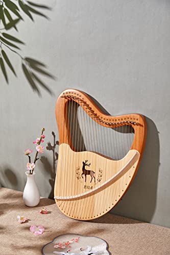 Lyre Harp, Love type lyre, 27 Metal Strings Mahogany Body Lyre Harp with All accessories included