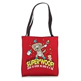 SUPER WOOF Diaper Pup Superhero Parody Tote Bag