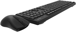 مجموعة كيبورد وماوس لاسلكية مريحة طراز C500، اتصال 2.4 جيجاهرتز، SPT6501B - للكمبيوتر المكتبي والألعاب من فيليبس - سوداء