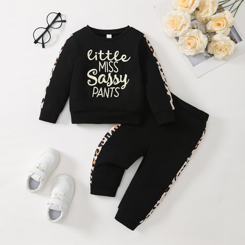 Image of Infant Toddler Baby Girl Clothes Long Sleeve T-shirt Tops Pants Outfits Set