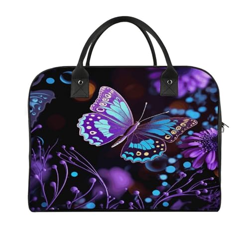 Maletín ligero unisex con diseño mariposas y flores miniatura 1