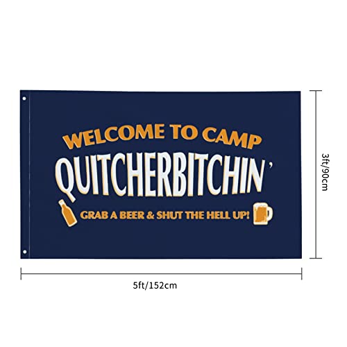 Welcome To Camp Quitcherbitchin Flag 3X5 Feet Vivid Color And Uv Fade Resistant Decor Banner Flags For Indoor Outdoor #TOP2