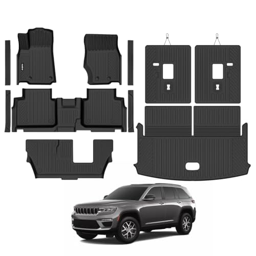 Naibeve Floor Mats for Jeep Grand Cherokee L 7 Seats 2021-2026