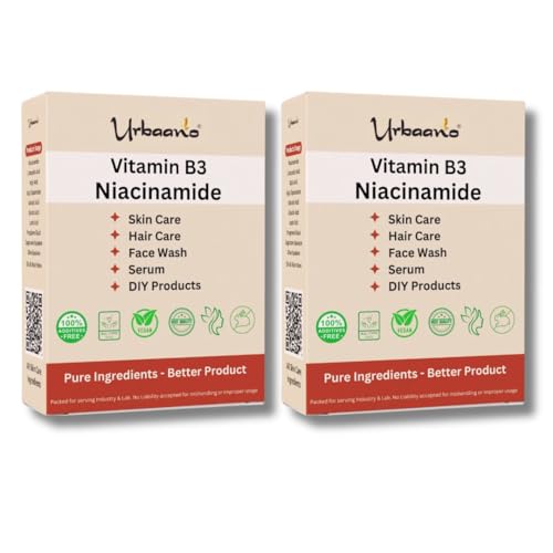 Image of Urbaano Herbal - Niacinamide Powder (Vitamin B3) For Making DIY Cream, Serum & Skin Care. inchHelps To Minimize Pores, Balance Oil Production, Wrinkles, Fine Lines inch 200gm