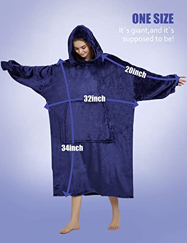 Vencede Oversized Warm Wearable Blanket For Men And Women, One Size Fits All (Purple) #TOP2
