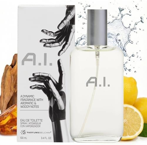 PB ParfumsBelcam A.I. Eau de Toilette Spray for Men – Futuristic Citrus Woody Cologne for Men with Lemon, Coconut & Tonka – Modern Tech-Inspired Fragrance, Affordable Everyday Scent, 3.4 Fl Oz