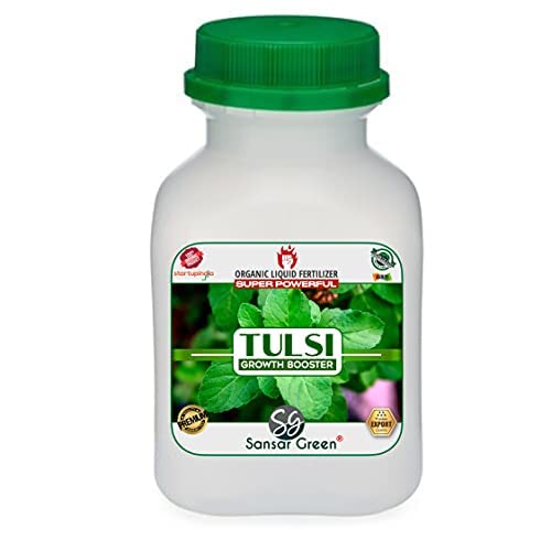 Sansar Green® Tulsi Growth Booster Liquid Fertilizer, Premium Essential Super Powerful Liquid Fertilizer for the Best Growth of Holy Bisil with Growth Nutrients and Charged Micro-organism (250 ml) (B09H4G6VD2) Amazon Price History, Amazon Price Tracker