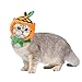 Halloween Cat Costumes Pumpkin Cat Hat Pet Cosplay Costume Cap for Halloween Kitty Dress Up Accessories