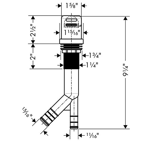 hansgrohe Dishwasher Air Gap in Stainless Steel Optic, 04214800 by hansgrohe - Image 2