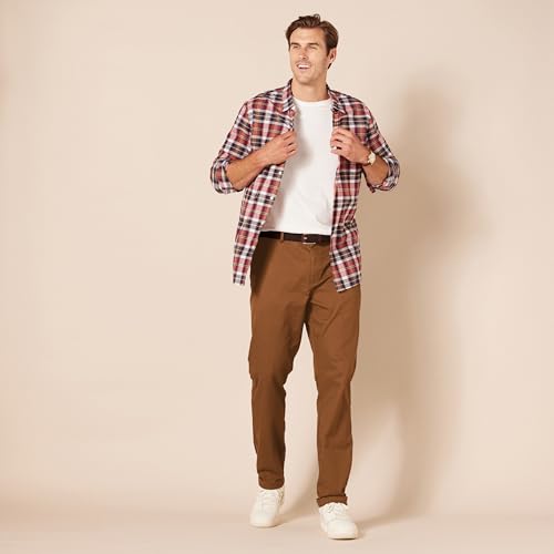 Amazon Essentials Men's Slim-Fit Wrinkle-Resistant Flat-Front Chino Pant, Dark Khaki, 30W x 29L - image 7