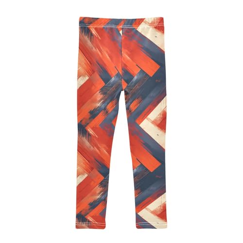 Red Stripes Kids Baby Girls Active Leggings Fashion Full Length Lounge Pants Exercise2