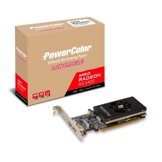 PowerColor Placa de vídeo AMD Radeon RX 6400 de perfil baixo com memória GDDR6 de 4 GB
