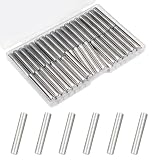 Juvielich 50Pcs M5 x 30mm (Approx 3/16' x 1-3/16') 304 Stainless Steel Dowel Pins, Cylindrical Locating Pin for Shelf Support Pegs, Bookshelf, Cabinet, Furniture Fixing, Wood Bunk Bed, Metal Device
