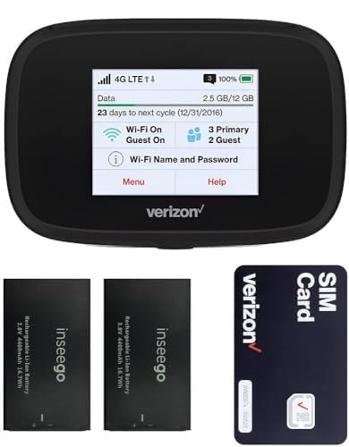 Verizon Wireless Jetpack Inseego MiFi 7730L | Mobile Hotspot for Travel | 4G Mobile Portable WiFi | Unlocked Globally | Speed up to 450 Mbps | Usage Up to 8 Hours | EVDO-LINK Bundle (Standard)