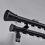 Alliage d'aluminium épais : nos tringles à rideaux doubles sont fabriquées en alliage d'aluminium épais, avec une capacité de charge maximale de 40 kg. Ils sont robustes, ce qui les rend faciles à soutenir divers rideaux tout en conservant leur apparence