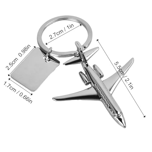 HoaaiGo Flugzeug Schlüsselanhänger für Auto - Personalisiert mit One Piece Charme - für Flugzeugliebhaber 8×5cm (Schwarzes Gold)