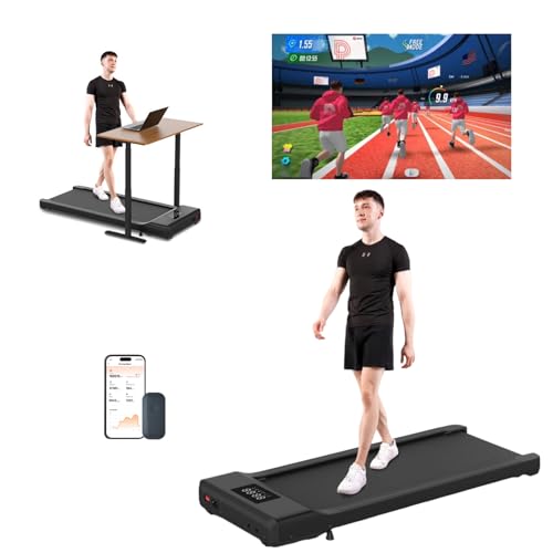 DeerRun 2024 Upgrade Racing Walking Pad, Smart Quiet Under Desk