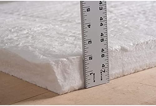 High-Temperature Ceramic Fiber Insulation Blanket - 0.78in Thick, 2400°F Heat Resistant, Sound Dampening, Perfect for Pizza Ovens & Wall Insulation - White, 61x100cm