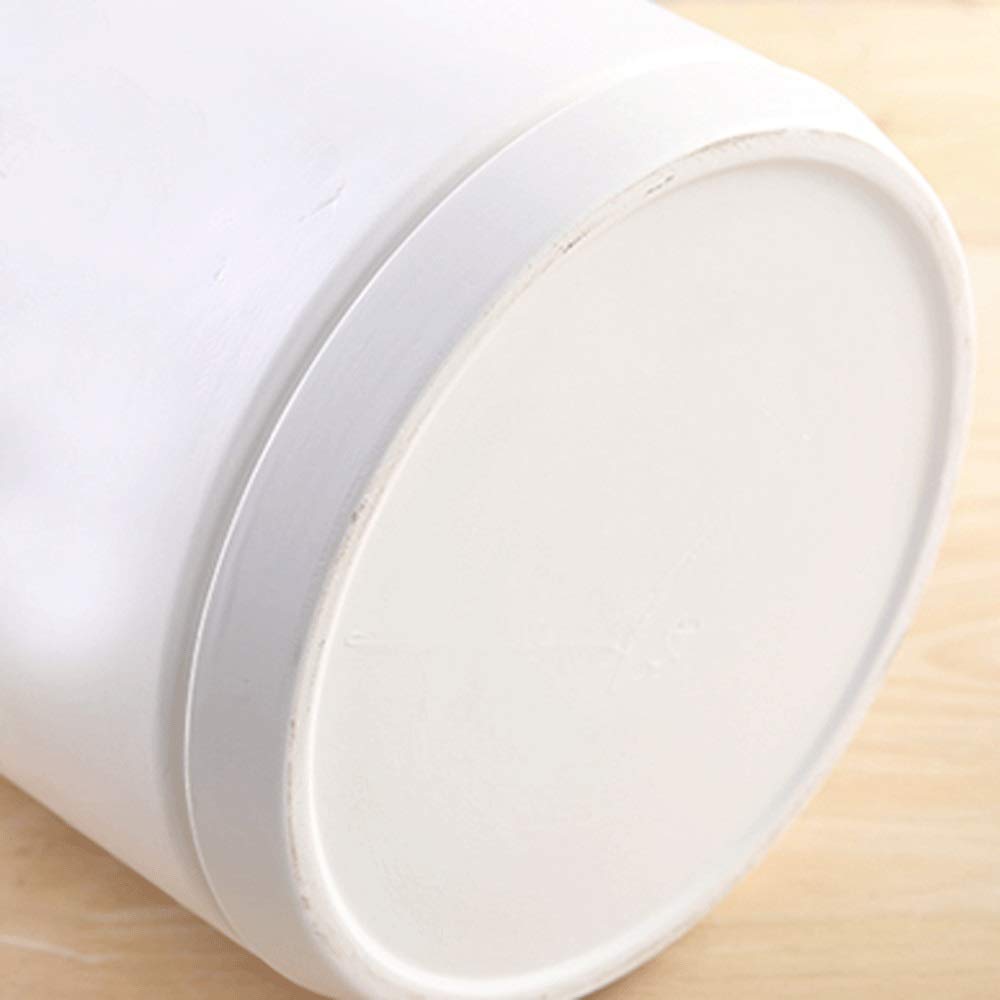 Vaso da Fiori Bianco Facile da Pulire Fioriera in Stile Semplice Decorazione per Balcone e Parco Vaso per Piante Vaso in Ceramica Resistente con campi forati e Giardini Vaso da Fiori Vassoio