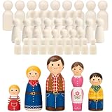 40 Figurines en Bois à Peindre en 5 Formes pour Adultes, Noël & DIY